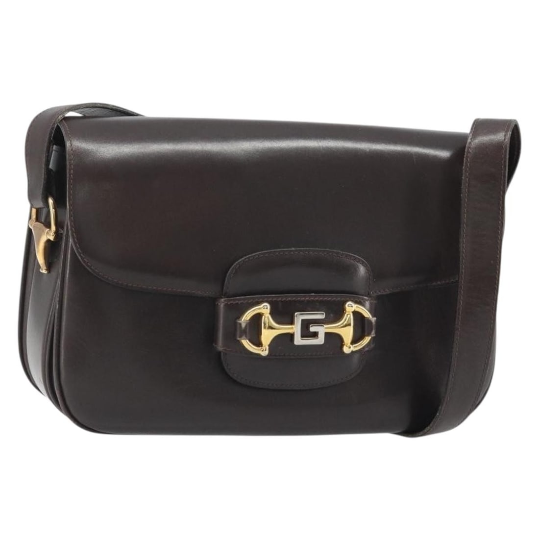 Gucci Womens Brown Leather Shoulder Bag Gold Tone Italy: Gucci Womens Brown Leather Shoulder Bag Gold Tone Italy Brown leather Gucci shoulder bag with gold-tone accents, made in Italy. This women's shoulder bag is offered in heavily used condition with visi