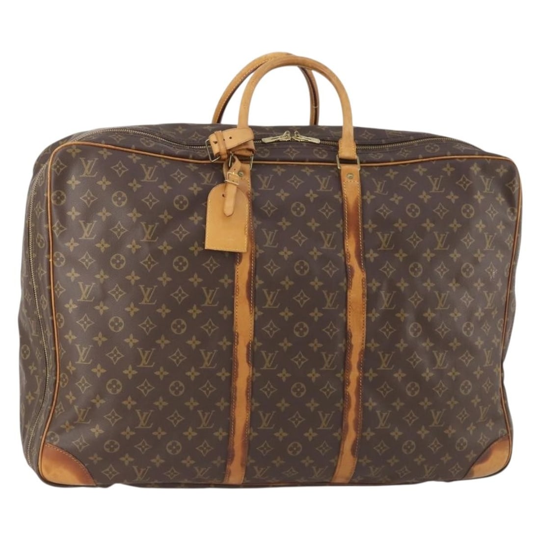 Louis Vuitton Sirius 65 Monogram Canvas Boston Bag M41401: Louis Vuitton Sirius 65 Monogram Canvas Boston Bag M41401 Louis Vuitton Sirius 65 Boston Bag in Monogram Canvas, made in France. This bag comes in the Monogram colorway and includes a name tag and pow