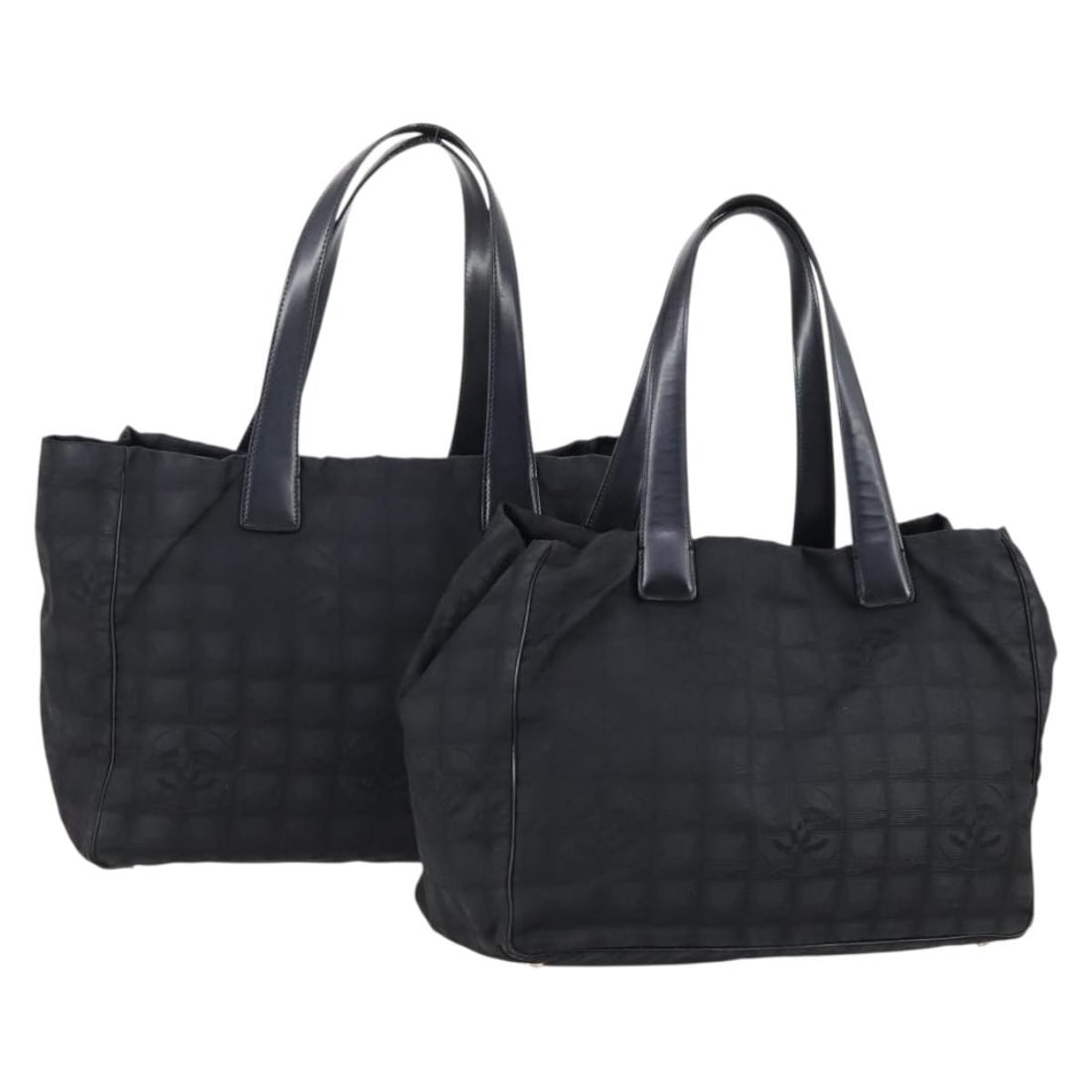 2 CHANEL Black Nylon Travel Line Tote Bags (1 of 17)