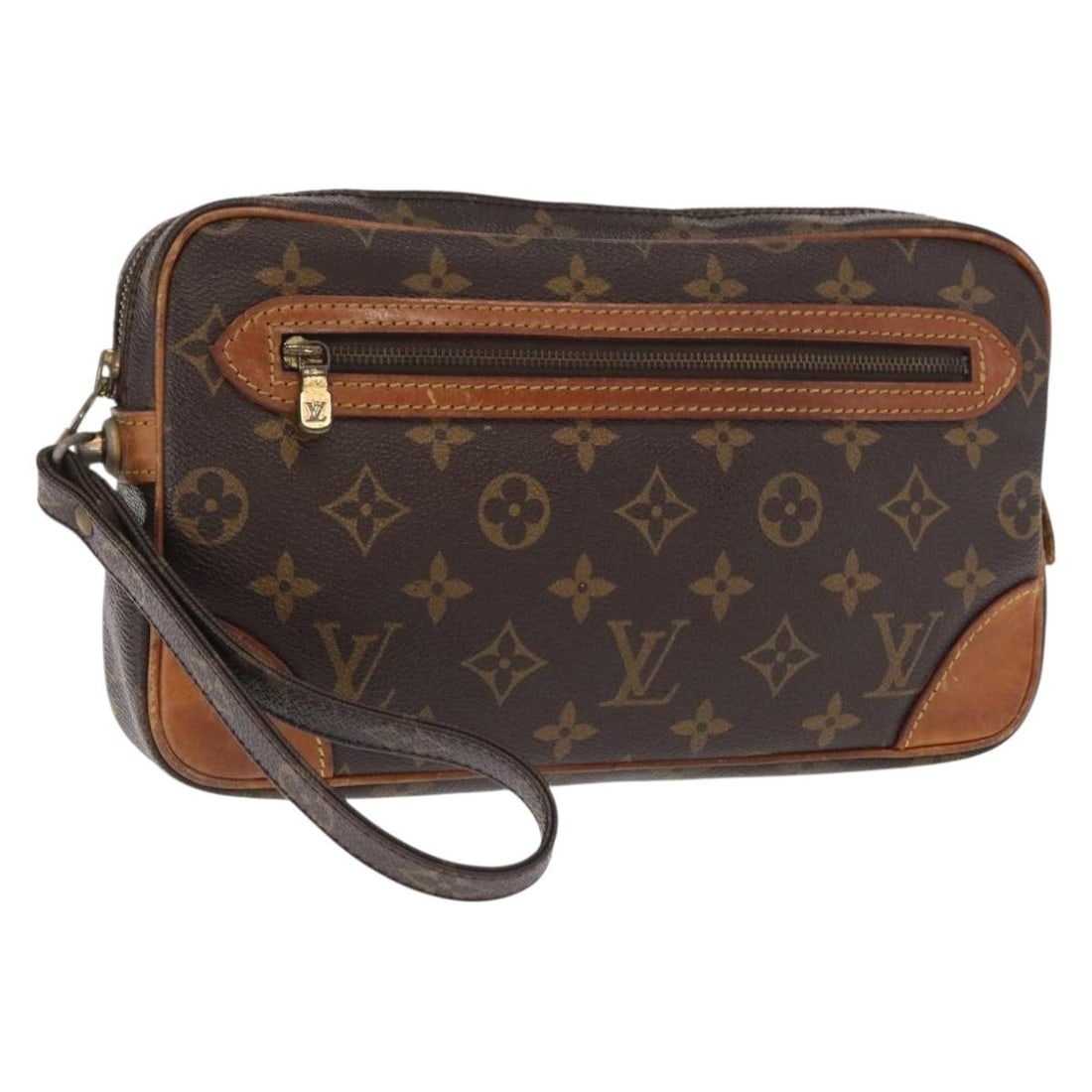 Louis Vuitton Marly Dragonne GM Monogram Canvas Clutch Bag M51825 France: Louis Vuitton Marly Dragonne GM Monogram Canvas Clutch Bag M51825 France This Louis Vuitton Marly Dragonne GM clutch bag features the signature monogram canvas exterior in a classic monogram color. Ma