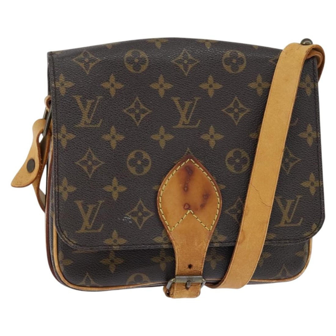 LOUIS VUITTON Monogram Cartouchiere MM Shoulder Bag M51253 Auth France: LOUIS VUITTON Monogram Cartouchiere MM Shoulder Bag M51253 Auth France This LOUIS VUITTON Monogram Cartouchiere MM Shoulder Bag (M51253) is a stylish accessory crafted in France from durable Monogram 