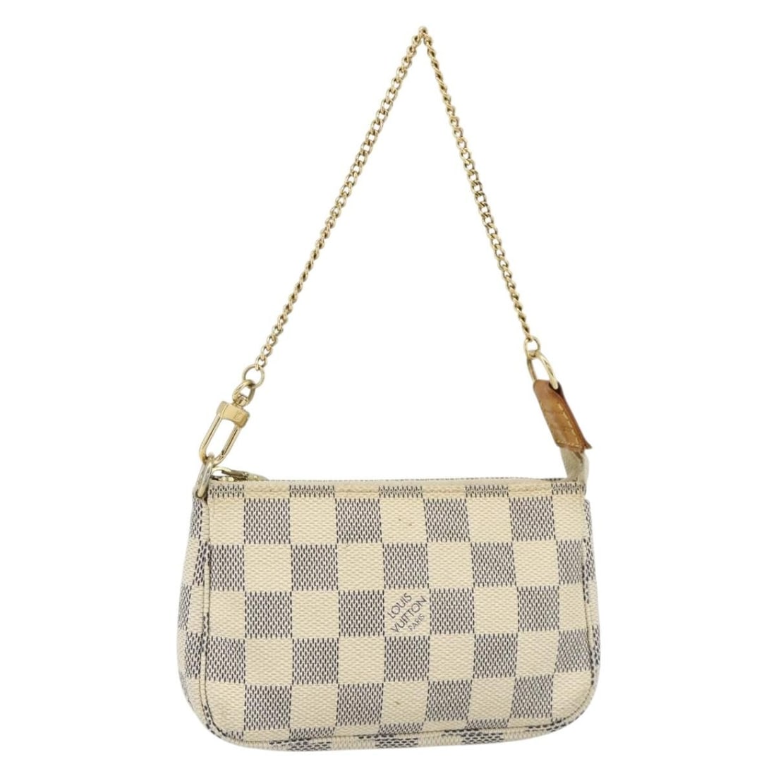 Louis Vuitton N63005 Mini Pochette Accessoires Damier Azur Canvas Pouch: Louis Vuitton N63005 Mini Pochette Accessoires Damier Azur Canvas Pouch Louis Vuitton Damier Azur Mini Pochette Accessoires pouch in Damier Azur canvas, made in France. This accessory pouch is designe