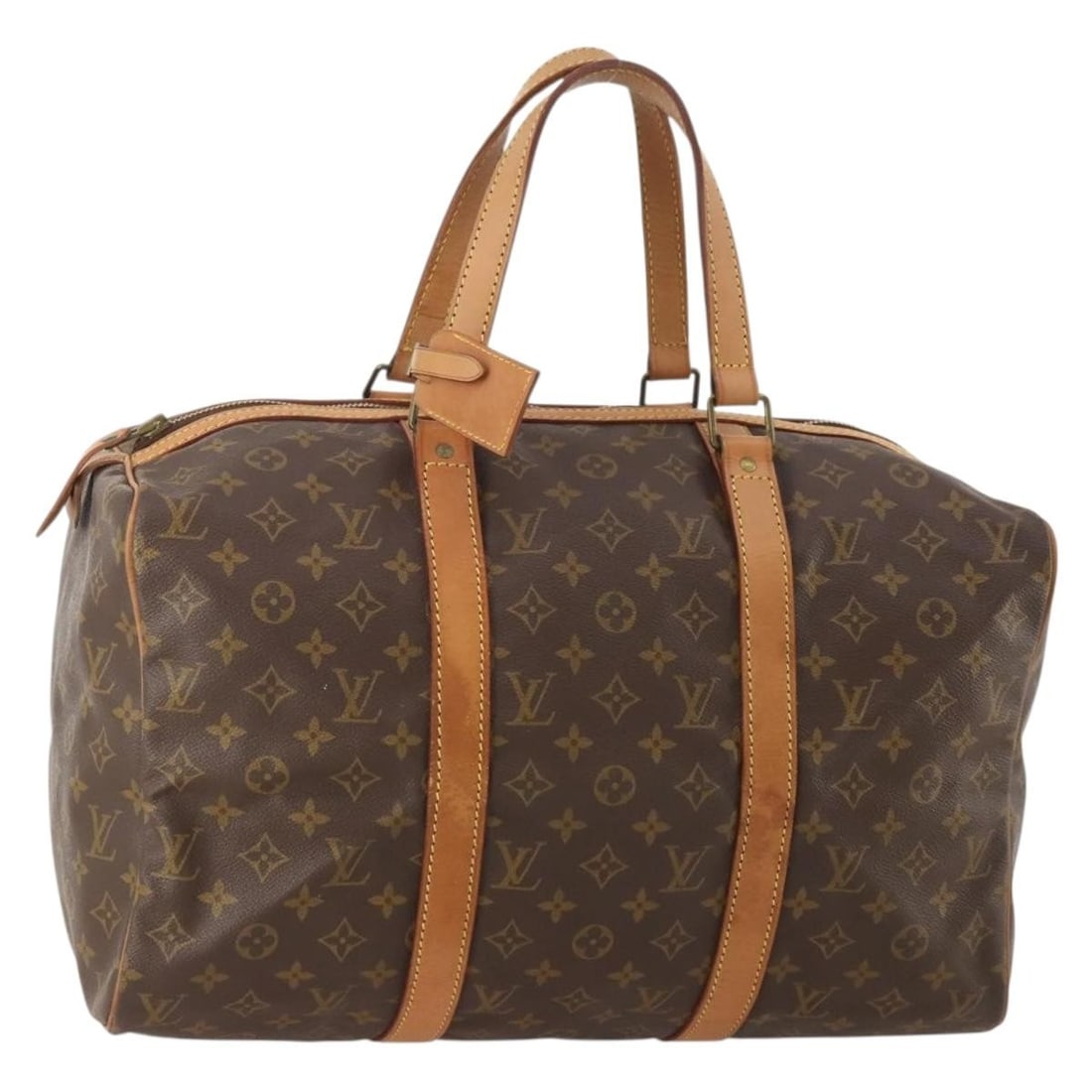 Boston Bag Louis Vuitton Sac Souple 45 Monogram Canvas M41624: Boston Bag Louis Vuitton Sac Souple 45 Monogram Canvas M41624 Louis Vuitton Monogram Sac Souple 45 Boston Bag in Monogram Canvas, made in France. This vintage-style Boston bag includes a name tag acce