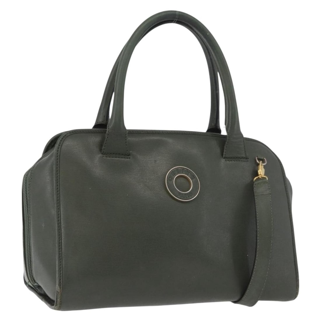 CELINE Khaki Gold Leather Women Handbag Italy: CELINE Khaki Gold Leather Women Handbag Italy This CELINE handbag is crafted from khaki and gold leather, offering a stylish and functional accessory for women. Made in Italy, the bag features a struc