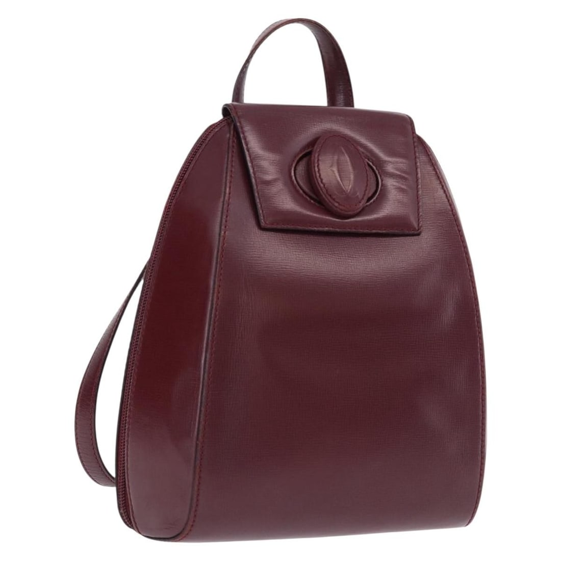 Cartier Leather Backpack Bordeaux Gold Tone with Box (1 of 18)