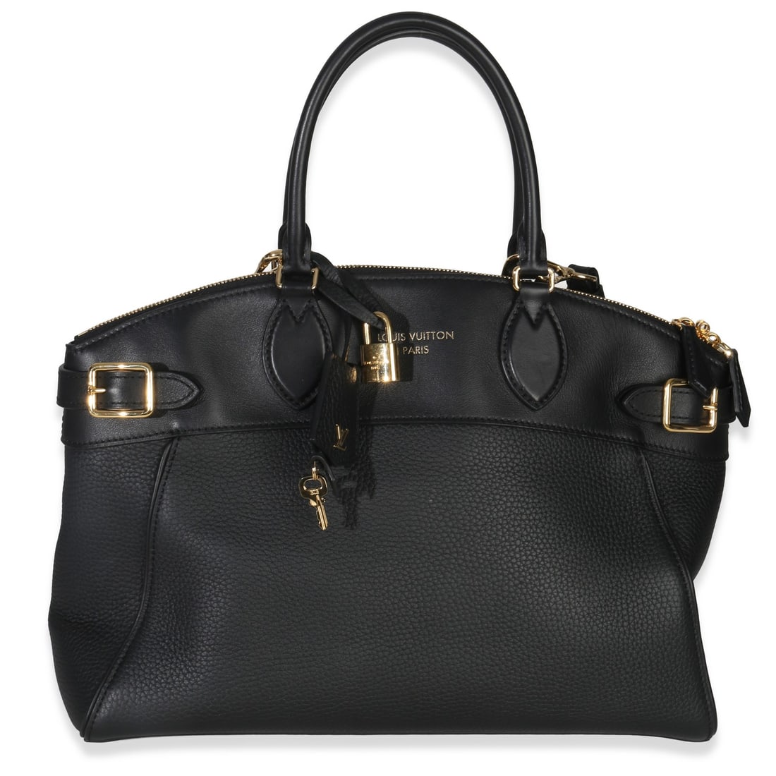 Louis Vuitton Vendome MM Black Calfskin Zip Top Handbag (1 of 9)