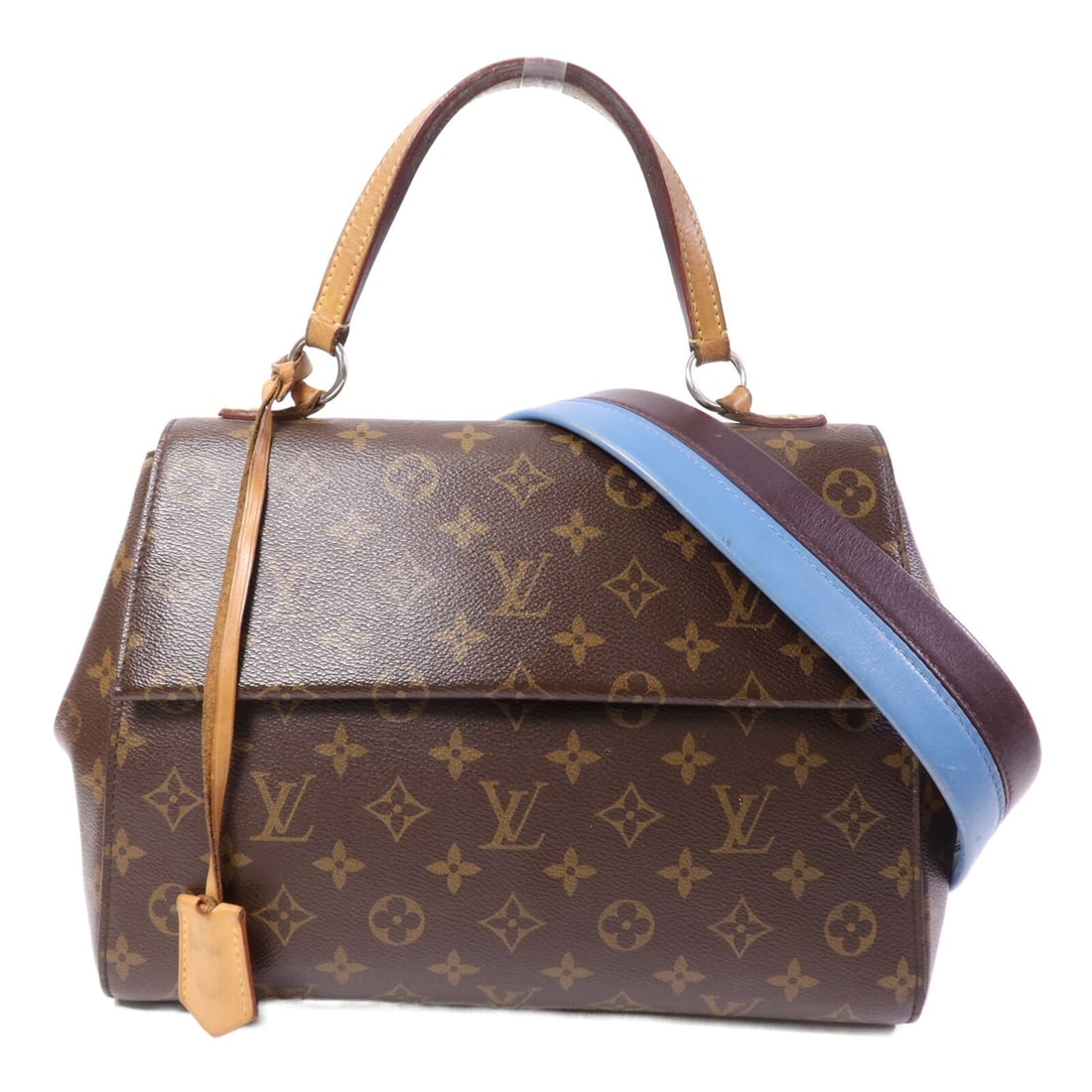 Louis Vuitton Cluny MM M42735 Monogram 2way Bag Brown Blue: Louis Vuitton Cluny MM M42735 Monogram 2way Bag Brown Blue Louis Vuitton LV Cluny MM 2way shoulder bag, model M42735, in Brown/Blue monogram and PVC coated canvas. Designed for women, this bag is made