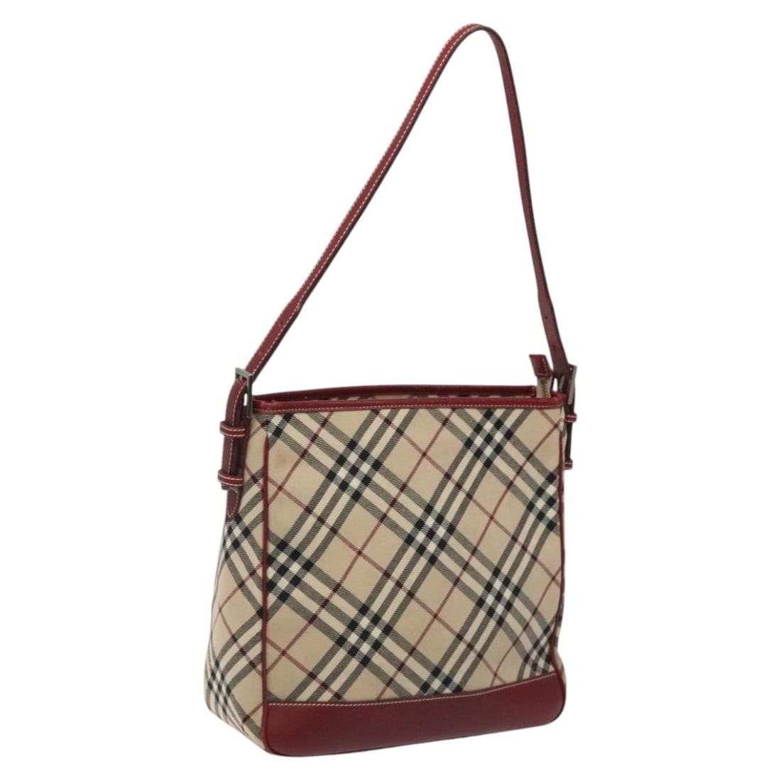 Burberry Blue Label Nova Check Beige Canvas Women's Shoulder Purse: Burberry Blue Label Nova Check Beige Canvas Women's Shoulder Purse This is a Burberry Nova Check Blue Label shoulder bag crafted from beige canvas. Designed for women, the bag features a distinctive N