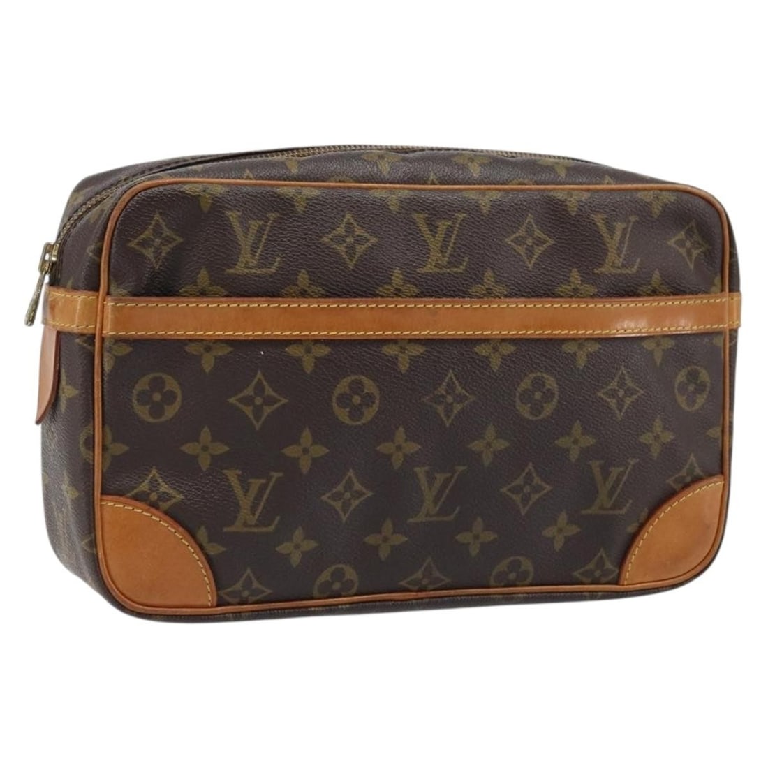 Louis Vuitton M51845 Compiegne 28 Monogram Canvas Clutch: Louis Vuitton M51845 Compiegne 28 Monogram Canvas Clutch Louis Vuitton Compiegne 28 clutch bag in Monogram Canvas, made in France. This women's clutch features the classic Monogram color and measures 