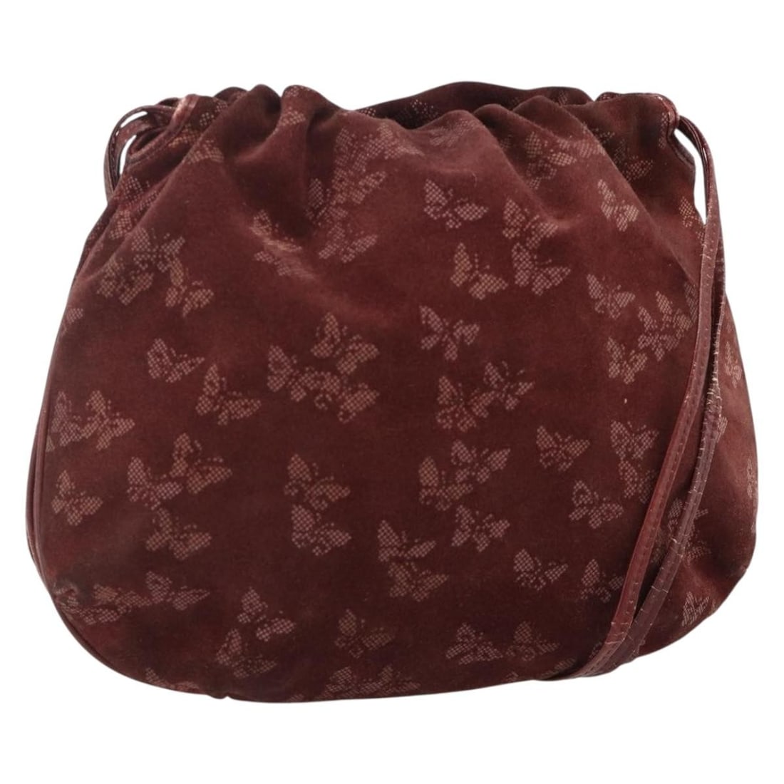 Bottega Veneta suede bordeaux gold shoulder bag with mirror: Bottega Veneta suede bordeaux gold shoulder bag with mirror This Bottega Veneta shoulder bag is crafted from suede in a Bordeaux and gold color combination. Designed for women, it features a spacious 