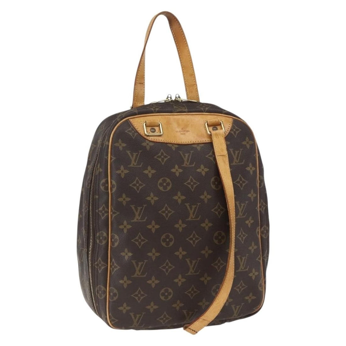 Louis Vuitton Excursion Monogram Canvas Handbag M41450 France: Louis Vuitton Excursion Monogram Canvas Handbag M41450 France This Louis Vuitton Monogram Excursion handbag features the iconic Monogram Canvas exterior and is crafted in France. The bag shows signifi