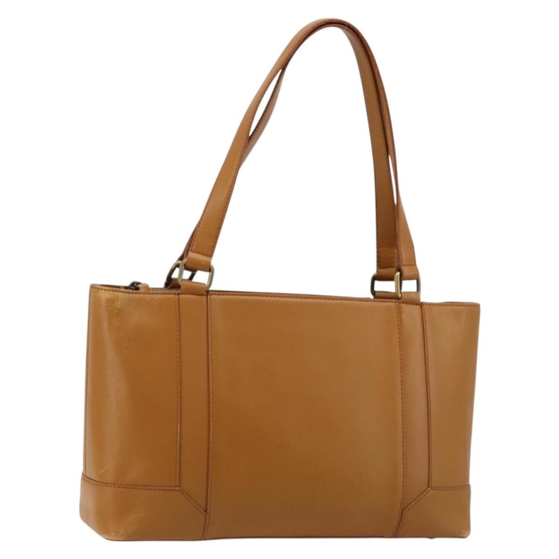 Burberry Leather Tote Handbag Brown with Gold Tone Made in Italy: Burberry Leather Tote Handbag Brown with Gold Tone Made in Italy Burberry tote bag in brown leather with gold-tone accents. This women's tote is made in Italy and is offered as the item only; the box 