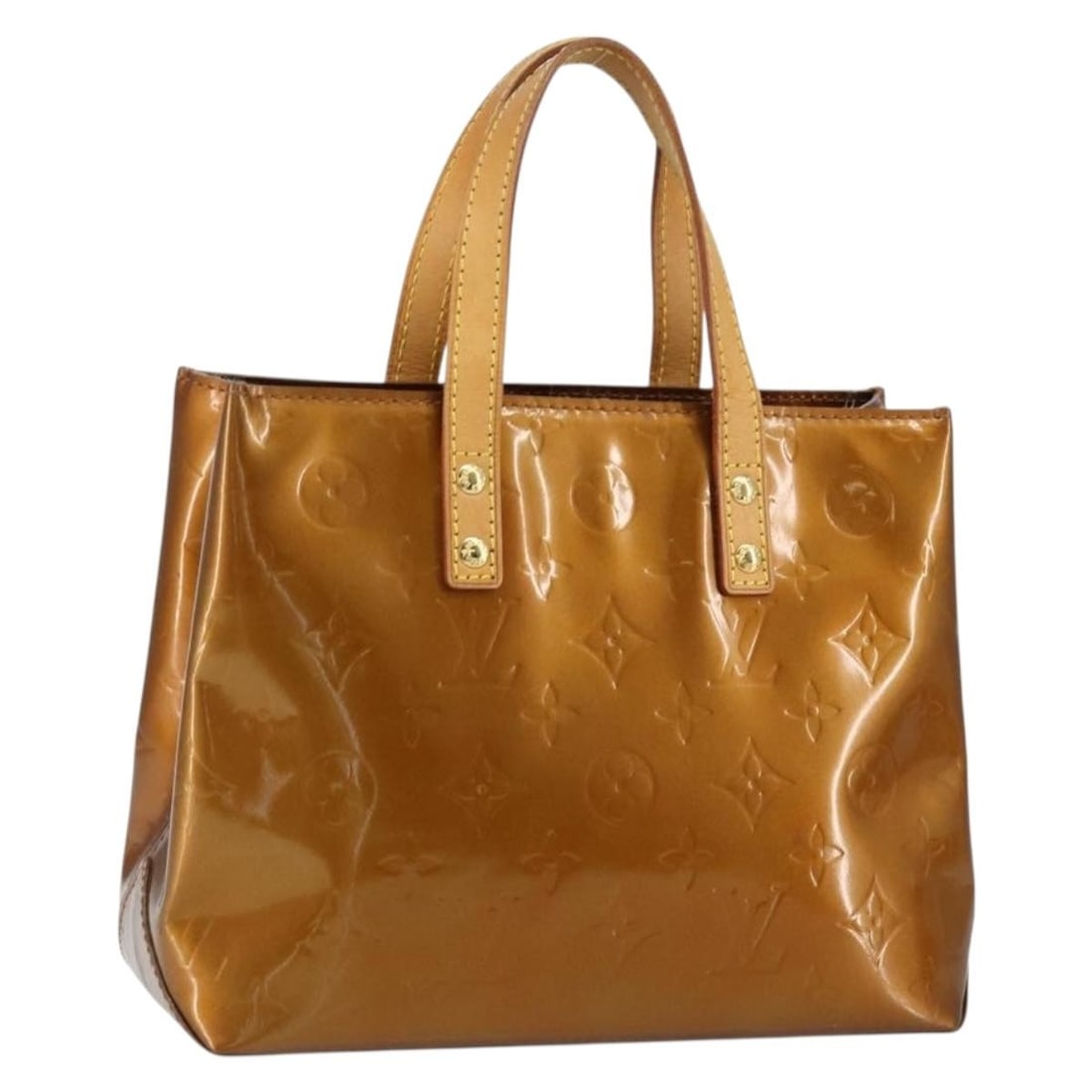 Louis Vuitton Reade PM Bronze Patent Leather Monogram Vernis Handbag: Louis Vuitton Reade PM Bronze Patent Leather Monogram Vernis Handbag Louis Vuitton Monogram Vernis Reade PM hand bag in bronze patent leather, made in France. It comes with a dust bag and is identifie