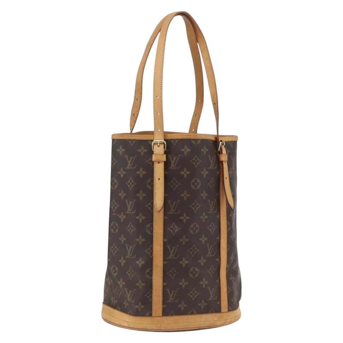 Louis Vuitton M42236 Monogram Canvas Bucket GM Shoulder Bag: Louis Vuitton M42236 Monogram Canvas Bucket GM Shoulder Bag Louis Vuitton Monogram Bucket GM shoulder bag in Monogram Canvas, made in France. This bag features a Monogram colorway, style shoulder bag,
