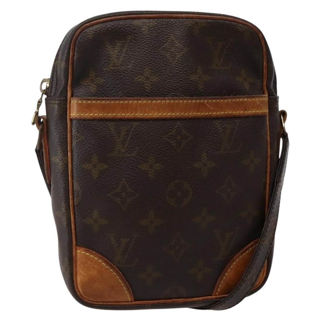 LOUIS VUITTON Monogram Danube Shoulder Bag M45266 Made in France: LOUIS VUITTON Monogram Danube Shoulder Bag M45266 Made in France The LOUIS VUITTON Monogram Danube Shoulder Bag is a stylish accessory that exudes elegance and functionality. Crafted from durable Mono