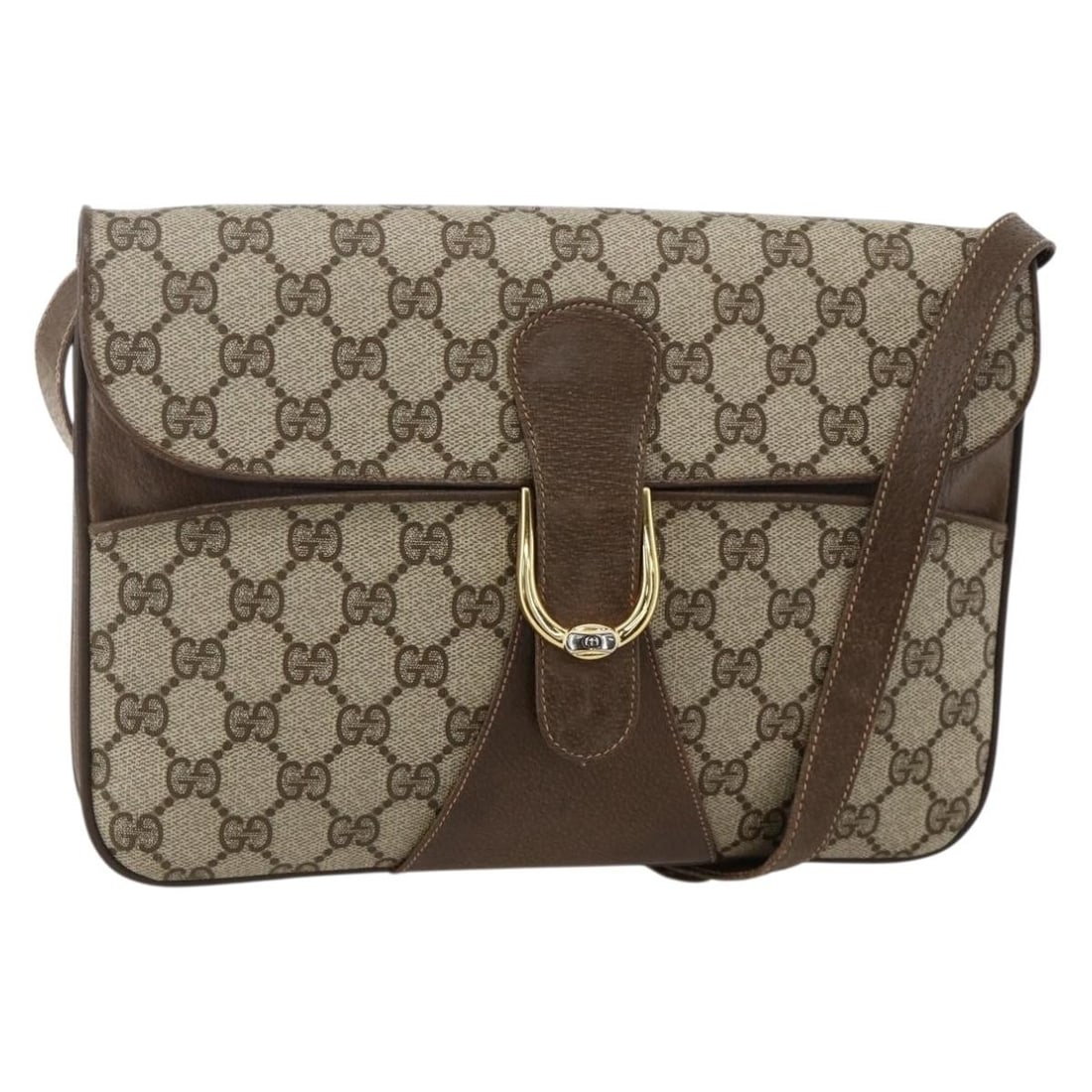 Gucci 904 02 025 GG Supreme PVC Leather Shoulder Bag Beige Gold: Gucci 904 02 025 GG Supreme PVC Leather Shoulder Bag Beige Gold Gucci GG Supreme shoulder bag in beige and gold, crafted from PVC leather and GG canvas. This Italy-made bag features a shoulder drop of
