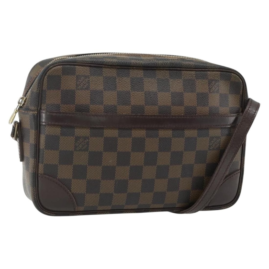 Louis Vuitton Trocadero 27 Womens Shoulder Bag Damier Ebene Canvas N48085: Louis Vuitton Trocadero 27 Womens Shoulder Bag Damier Ebene Canvas N48085 Louis Vuitton Trocadero 27 shoulder bag in Damier Ebene canvas, made in France. This women's bag features a shoulder strap wit