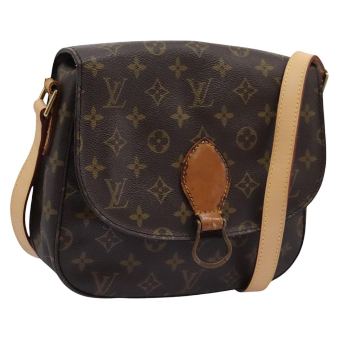 Louis Vuitton Saint Cloud GM Monogram Canvas Shoulder Bag M51242 France: Louis Vuitton Saint Cloud GM Monogram Canvas Shoulder Bag M51242 France This is a Louis Vuitton Monogram Saint Cloud GM shoulder bag crafted from signature monogram canvas. Designed for women, the bag
