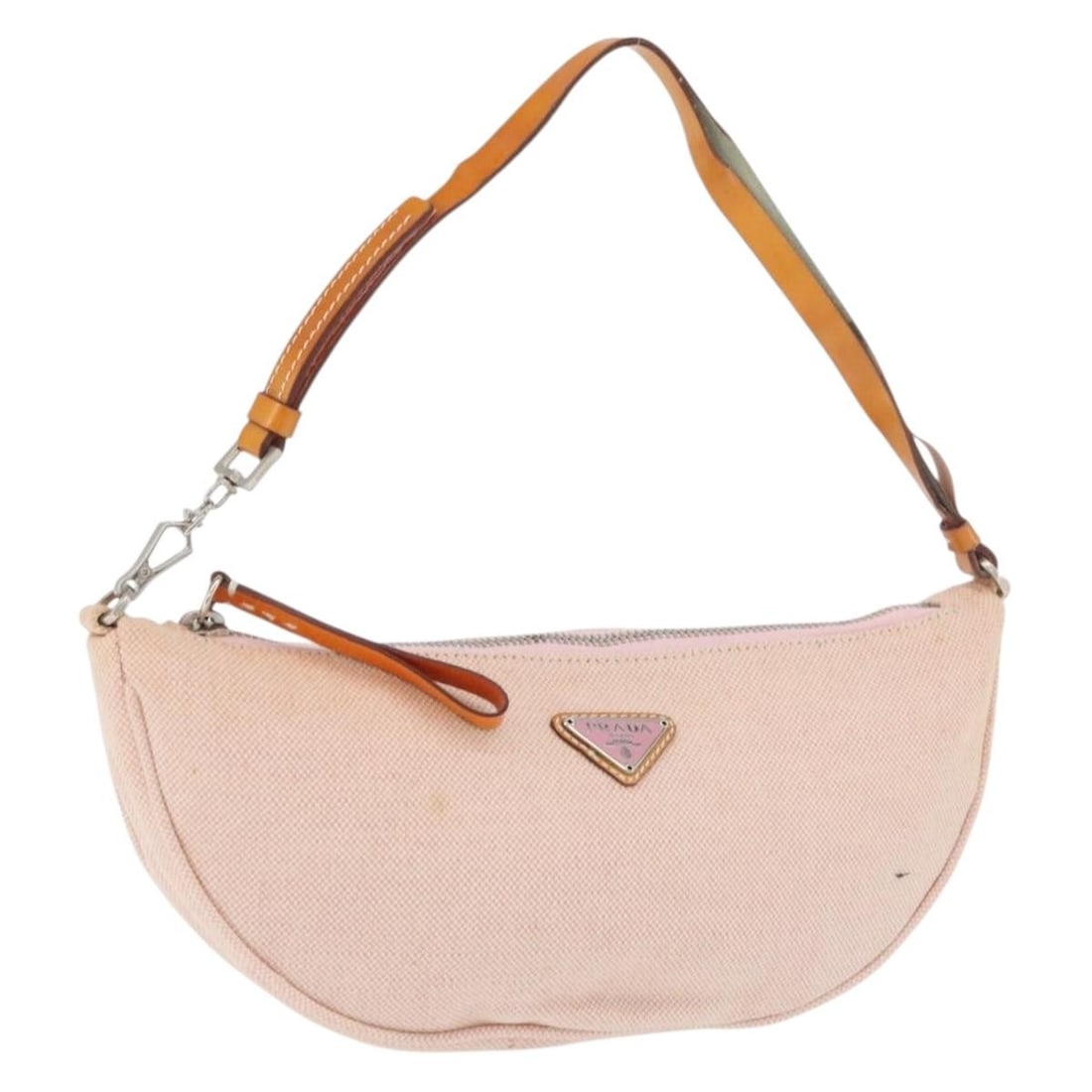 PRADA Canvas Accessory Pouch in Pink and Silver (1 of 18)