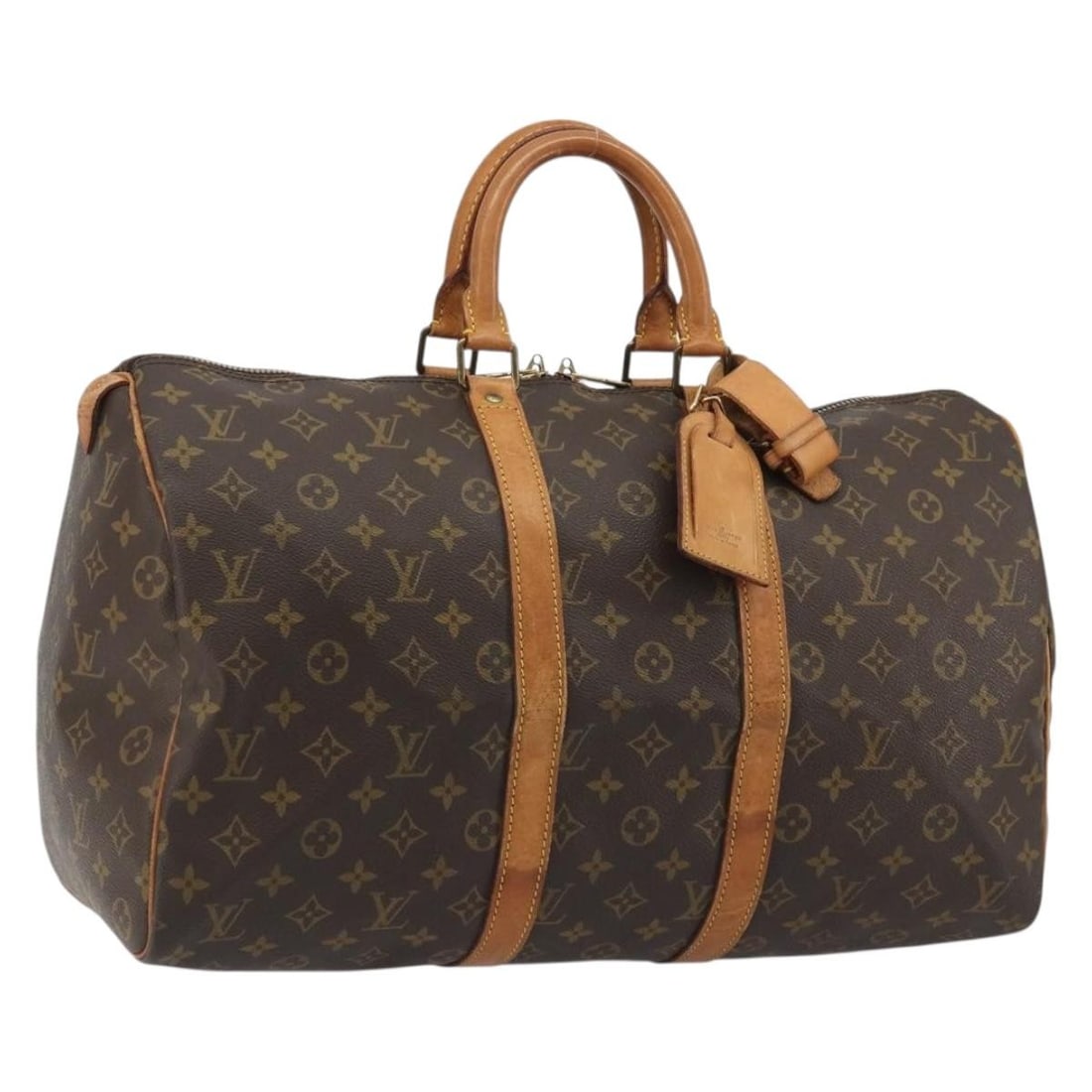 Louis Vuitton M41428 Keepall 45 Monogram Canvas Boston Bag: Louis Vuitton M41428 Keepall 45 Monogram Canvas Boston Bag Louis Vuitton Keepall 45 Boston Bag in Monogram canvas, made in France. This pre-owned bag features the classic Monogram pattern and comes wi
