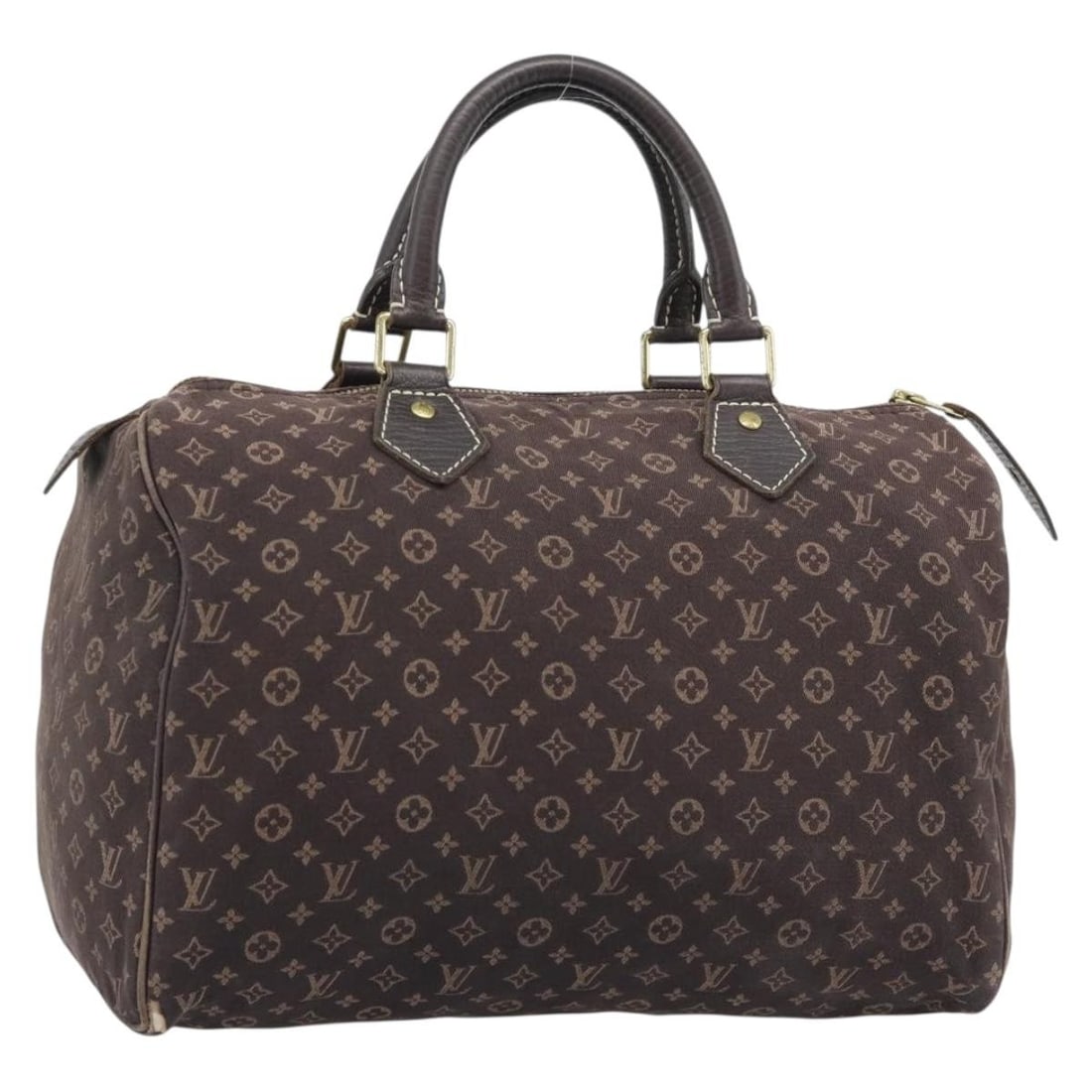 Louis Vuitton M95224 Speedy 30 Hand Bag Monogram Mini Lin Ebene: Louis Vuitton M95224 Speedy 30 Hand Bag Monogram Mini Lin Ebene Louis Vuitton Speedy 30 handbag in Monogram Mini Lin Canvas, finished in Brown/Ebene. Made in France, this women's hand bag measures app