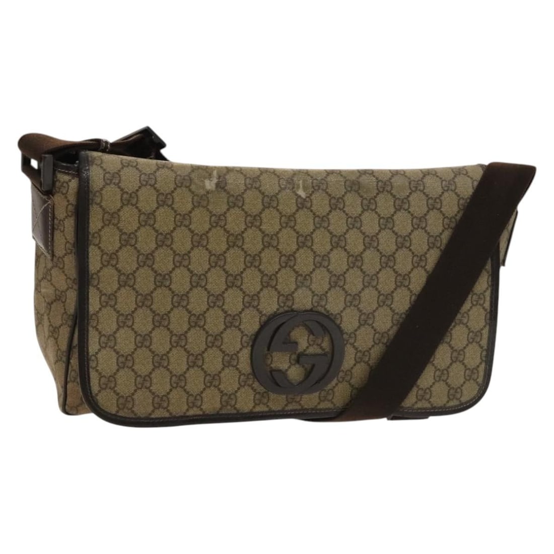 Gucci 223661 GG Supreme PVC Leather Shoulder Bag Beige Silver: Gucci 223661 GG Supreme PVC Leather Shoulder Bag Beige Silver Gucci GG Supreme shoulder bag in beige and silver PVC leather with GG canvas. Made in Italy, this women's shoulder bag features an adjusta