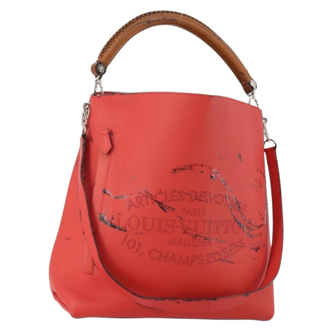 Louis Vuitton M94352 Bagatelle Capusine Leather 2 Way Shoulder Bag: Louis Vuitton M94352 Bagatelle Capusine Leather 2 Way Shoulder Bag Louis Vuitton Bagatelle 2way shoulder bag in Capusine leather, made in France. It comes with a shoulder strap and is identified by pr