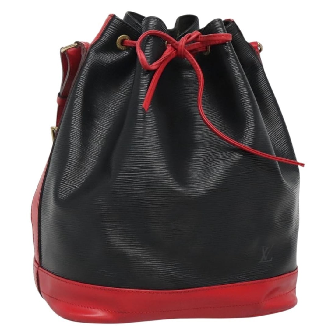 Louis Vuitton Epi Noe Black Red Shoulder Bag M44017 Auth: Louis Vuitton Epi Noe Black Red Shoulder Bag M44017 Auth This elegant Louis Vuitton Noe Shoulder Bag showcases a striking bicolor design in black and red Epi leather, making it a stylish accessory for