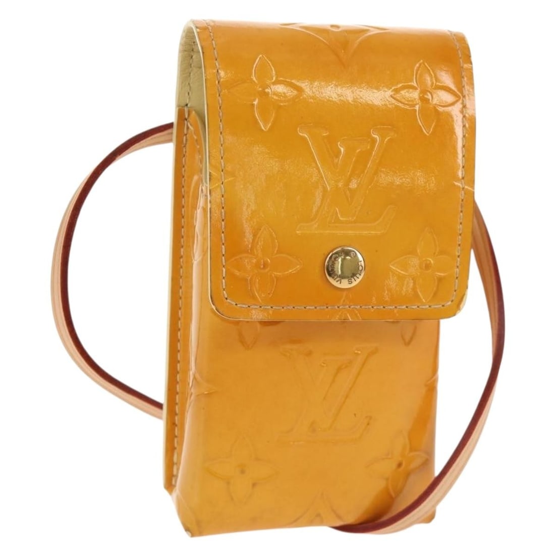 LOUIS VUITTON Monogram Vernis Lime Yellow Cigarette Case M91052 Auth: LOUIS VUITTON Monogram Vernis Lime Yellow Cigarette Case M91052 Auth Introducing the iconic LOUIS VUITTON Monogram Vernis Cigarette Case in a striking Lime Yellow. Crafted from high-quality patent lea