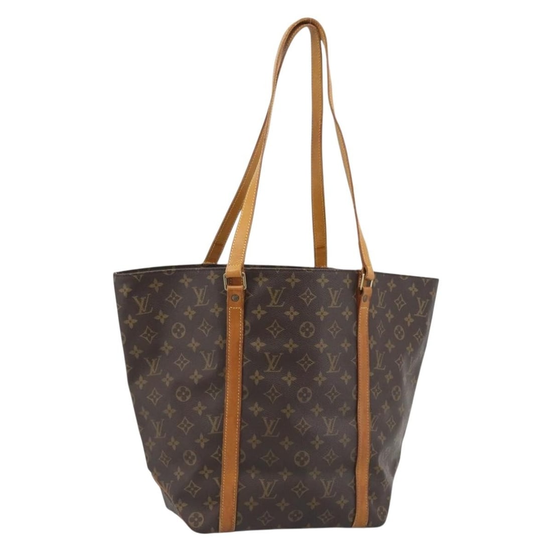 Louis Vuitton M51108 Sac Shopping Monogram Canvas Tote: Louis Vuitton M51108 Sac Shopping Monogram Canvas Tote A Louis Vuitton Monogram Sac Shopping Tote Bag in Monogram Canvas, style M51108, made in France. This tote bag is presented in heavily used condi