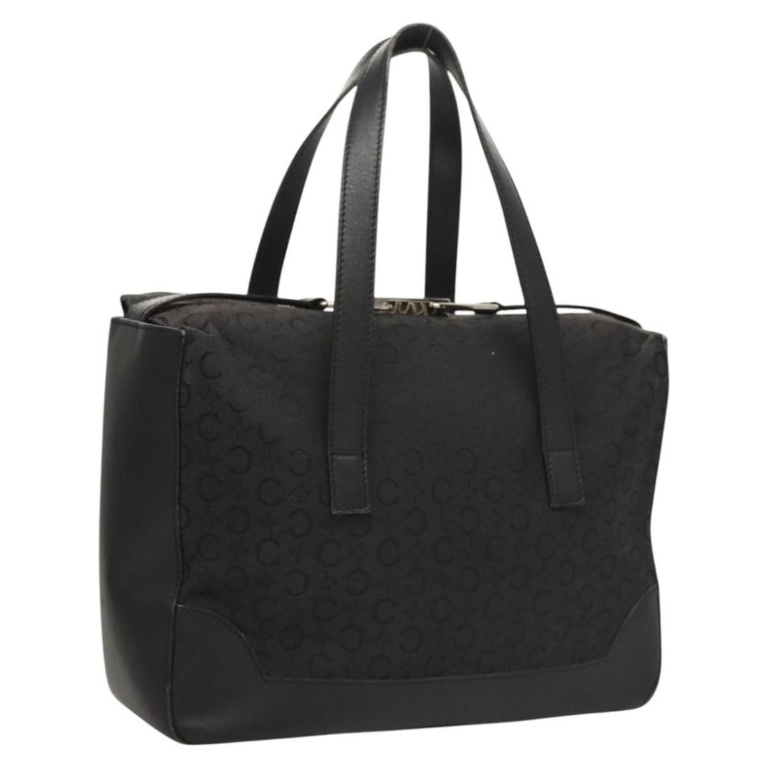 Celine Macadam Canvas Black Silver Women's Handbag from Italy: Celine Macadam Canvas Black Silver Women's Handbag from Italy This CELINE C Macadam canvas handbag features a black and silver exterior with signature C Macadam pattern. Designed for women, it offers 