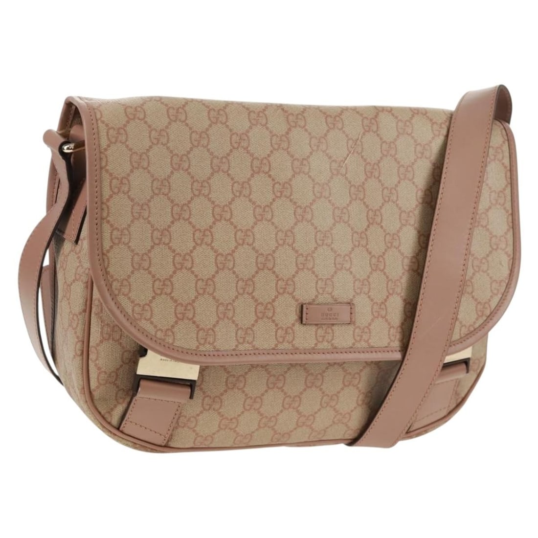 GUCCI GG Supreme Pink Gold Shoulder Bag PVC 201732 Auth: GUCCI GG Supreme Pink Gold Shoulder Bag PVC 201732 Auth This authentic Gucci GG Supreme Shoulder Bag combines stylish functionality with a luxurious design. Crafted in Italy, the exterior features a c