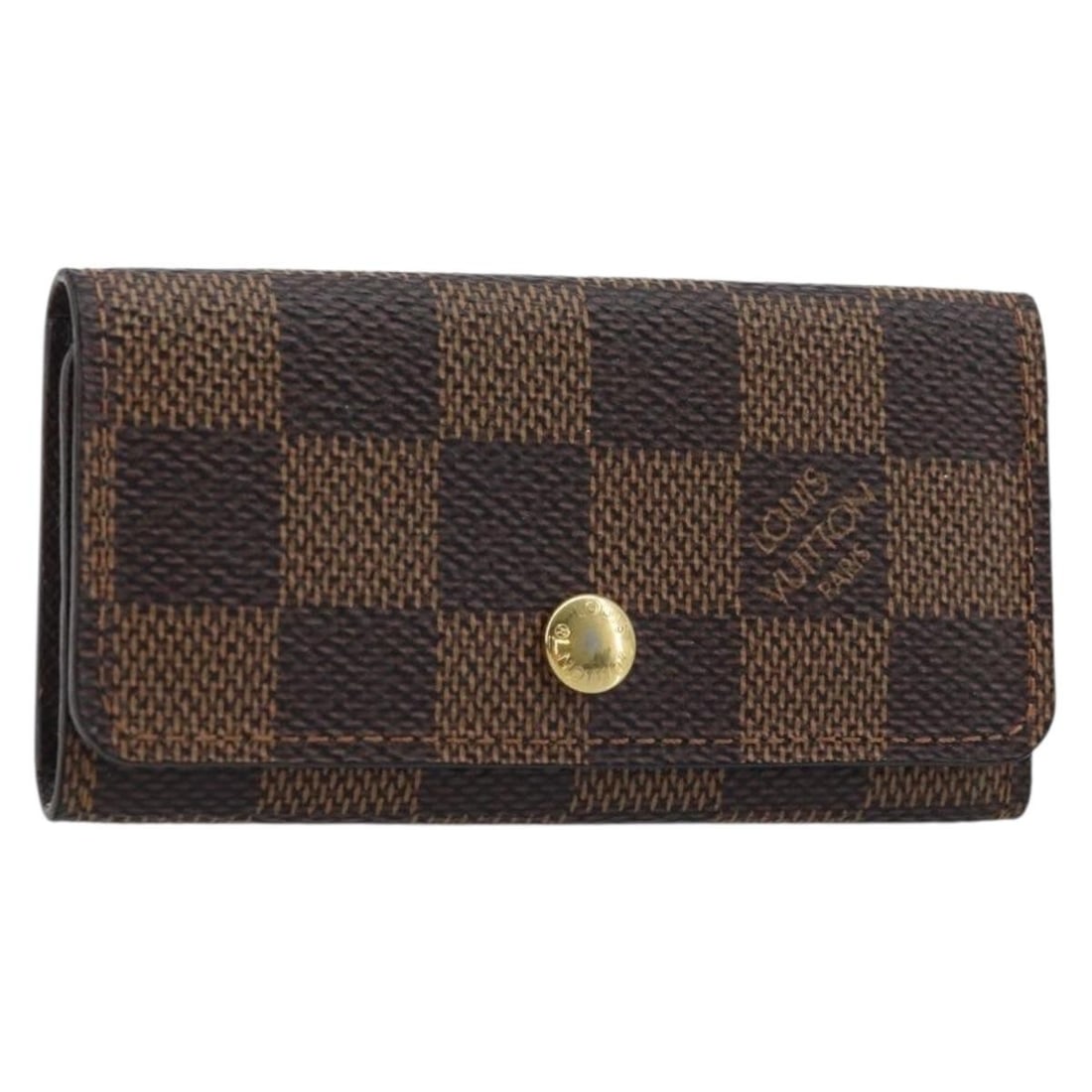 Damier Ebene Canvas Multicles 4 Key Holder by Louis Vuitton N62631: Damier Ebene Canvas Multicles 4 Key Holder by Louis Vuitton N62631 This Louis Vuitton Damier Ebene Multicles 4 Key Case features the iconic Damier Ebene canvas in a compact and practical design. The k