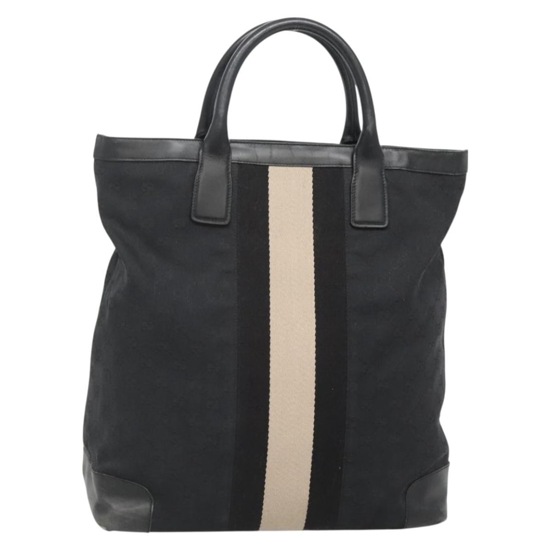 GUCCI GG Canvas Sherry Line Hand Bag Black Silver 002 1093 Auth Italy: GUCCI GG Canvas Sherry Line Hand Bag Black Silver 002 1093 Auth Italy This authentic GUCCI GG Canvas Sherry Line Hand Bag features a stylish black and silver exterior, crafted from durable GG canvas. 