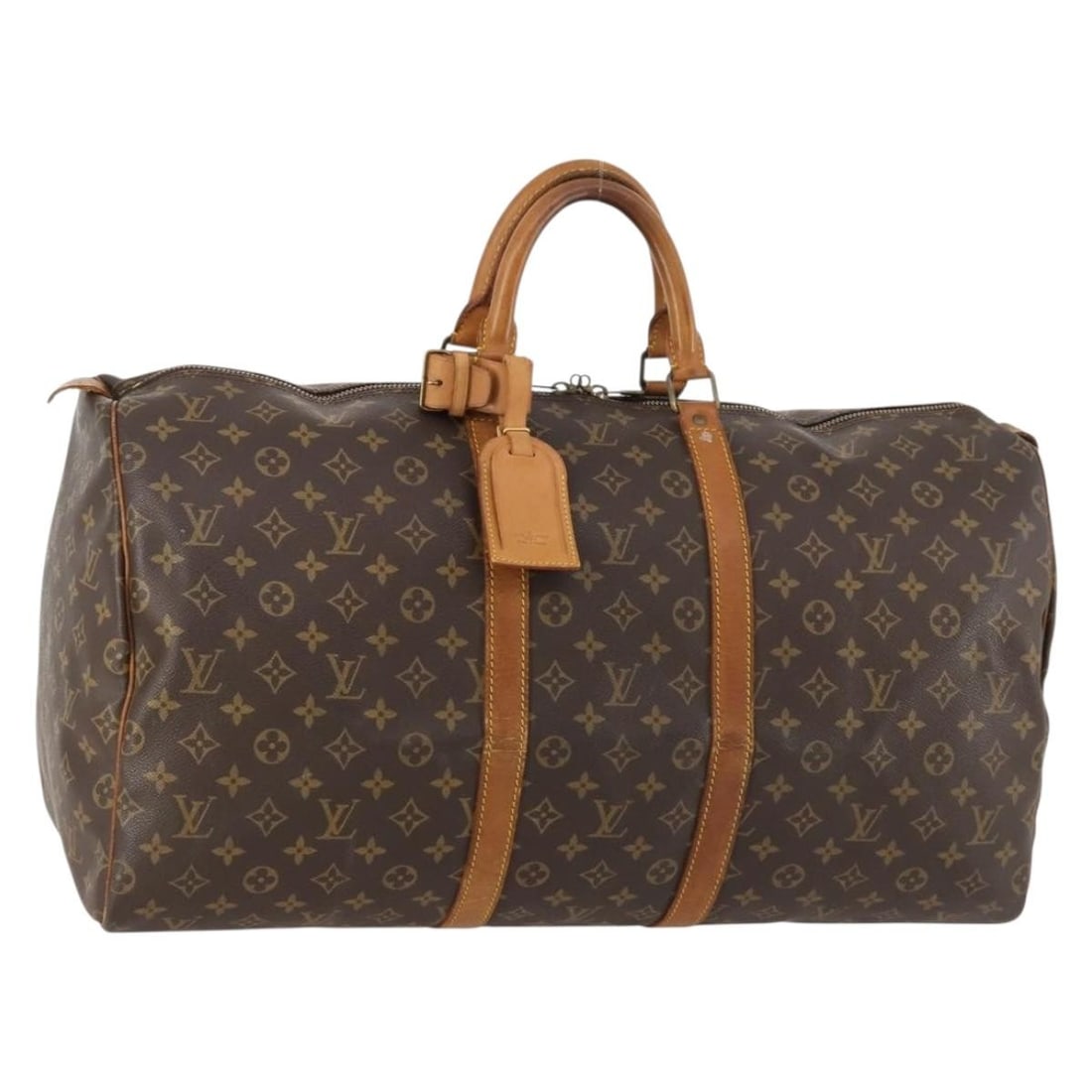 Louis Vuitton M41424 Keepall 55 Monogram Canvas Boston Bag: Louis Vuitton M41424 Keepall 55 Monogram Canvas Boston Bag Louis Vuitton Keepall 55 Boston Bag in Monogram Canvas, made in France. This women's bag features the classic Monogram color and comes with a