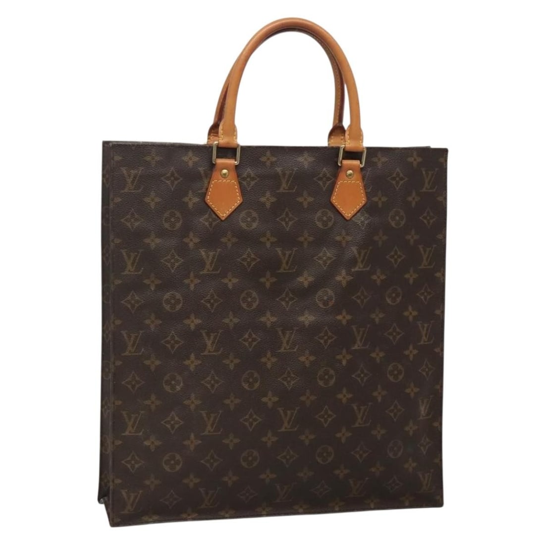 Louis Vuitton M51140 Sac Plat Monogram Canvas Handbag France: Louis Vuitton M51140 Sac Plat Monogram Canvas Handbag France Louis Vuitton Sac Plat hand bag in Monogram Canvas, made in France. This women's bag features the Monogram exterior and comes in the M51140