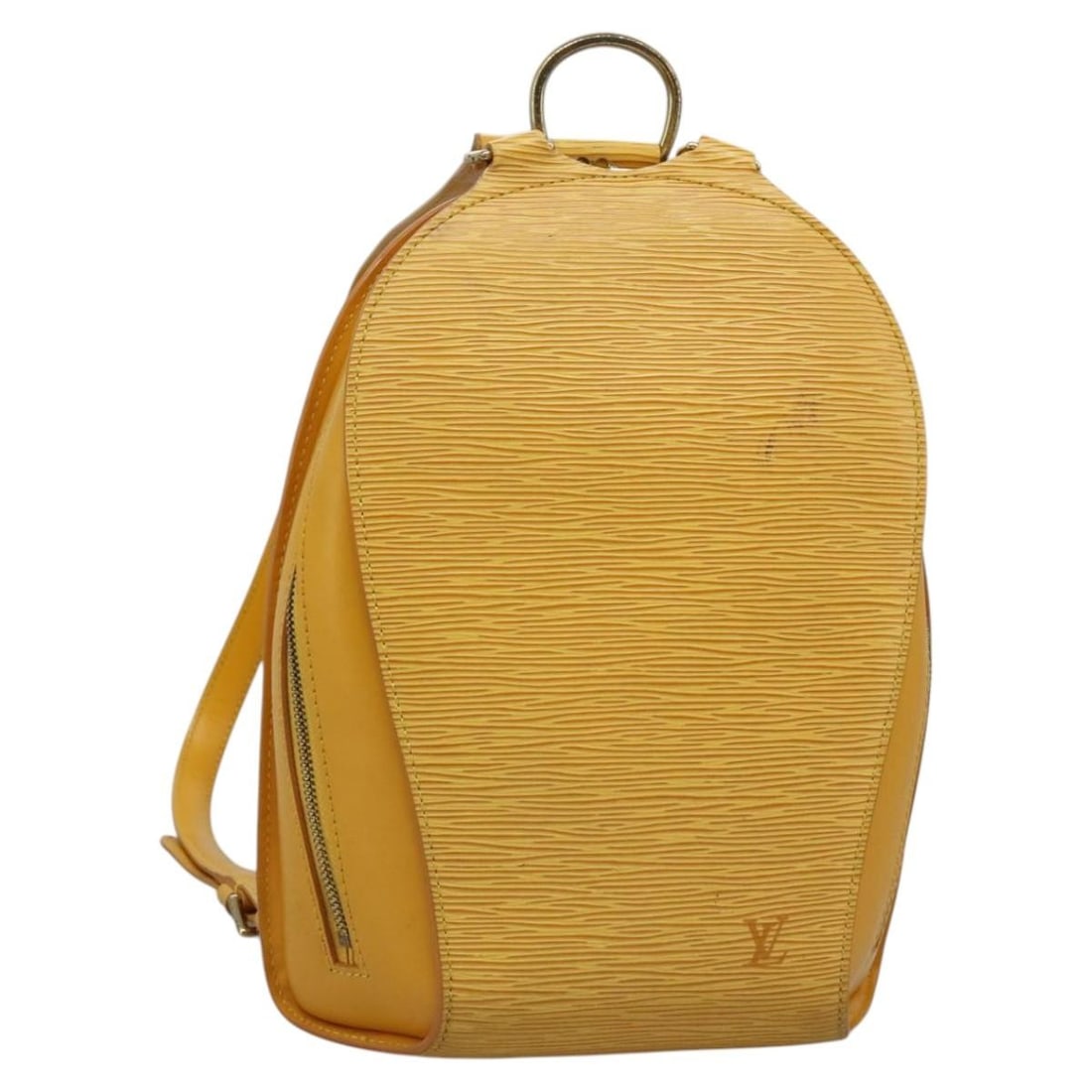 Yellow Epi Leather Mabillon Backpack by Louis Vuitton M52239: Yellow Epi Leather Mabillon Backpack by Louis Vuitton M52239 This Louis Vuitton Epi Mabillon backpack in yellow features the brand's signature Epi leather exterior. Designed for women, it offers a sty