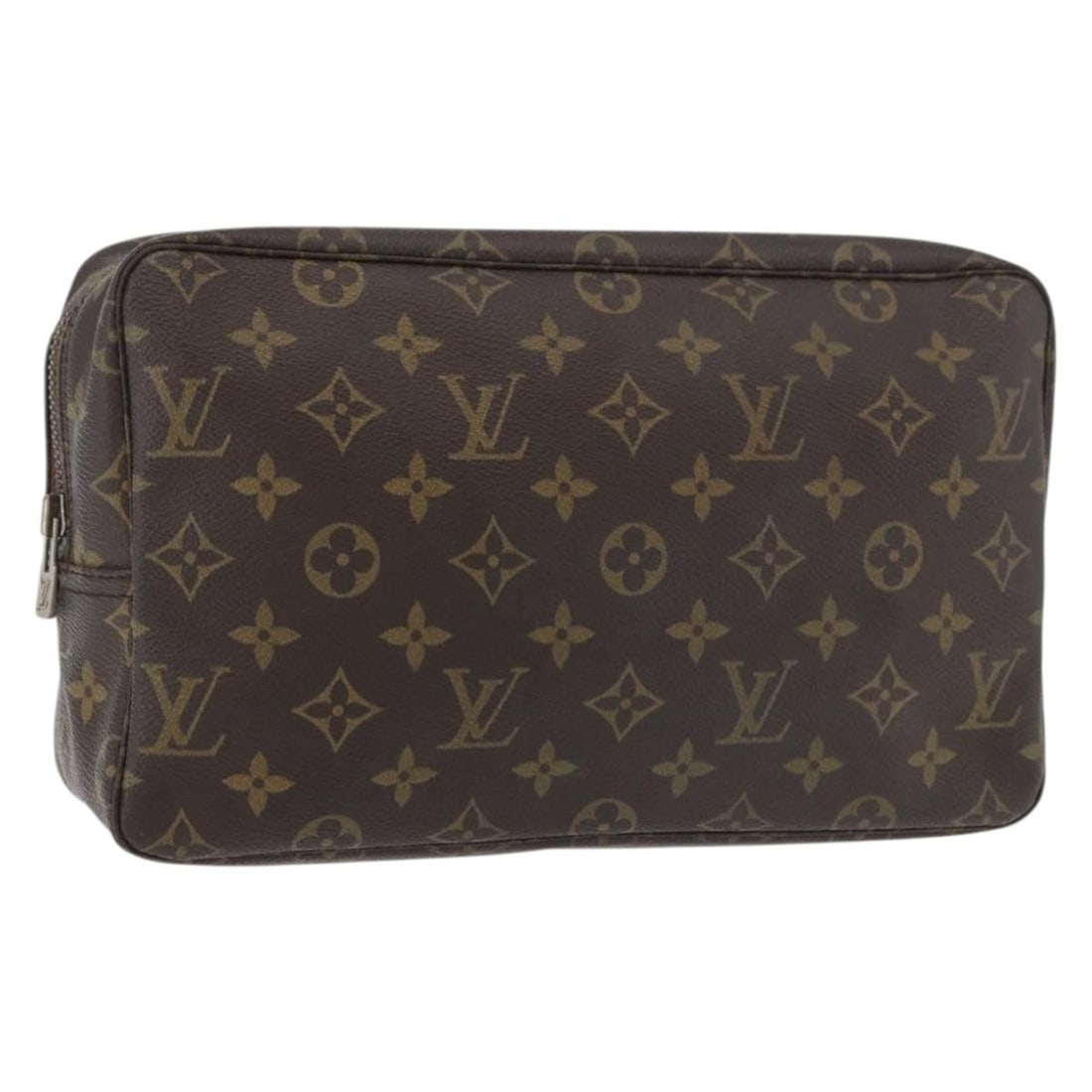Louis Vuitton Monogram Canvas Trousse Toilette 28 Clutch M47522: Louis Vuitton Monogram Canvas Trousse Toilette 28 Clutch M47522 This Louis Vuitton Monogram Trousse Toilette 28 clutch bag is crafted from the brand's iconic monogram canvas and was made in France. De
