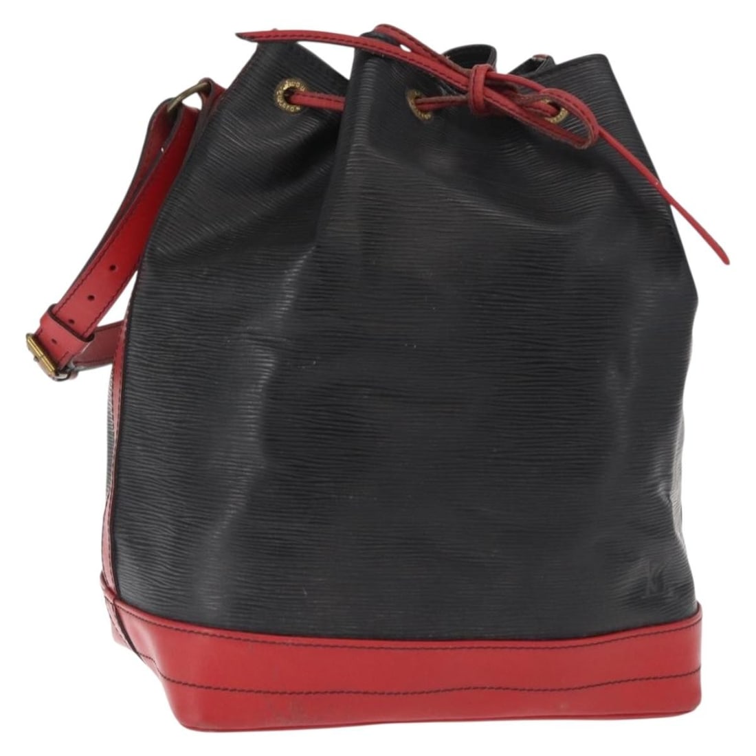 Louis Vuitton Noe Epi Leather Black and Red Shoulder Bag M44017: Louis Vuitton Noe Epi Leather Black and Red Shoulder Bag M44017 This is a Louis Vuitton Epi Noe shoulder bag featuring a striking bicolor design in black and red. Crafted from durable Epi leather, thi