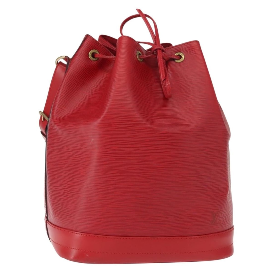 Louis Vuitton M44007 Noe Red Epi Leather Shoulder Bag: Louis Vuitton M44007 Noe Red Epi Leather Shoulder Bag Louis Vuitton Noe shoulder bag in red Epi leather. This women's bag includes a dust bag and shows visible signs of use, including surface wear, sh