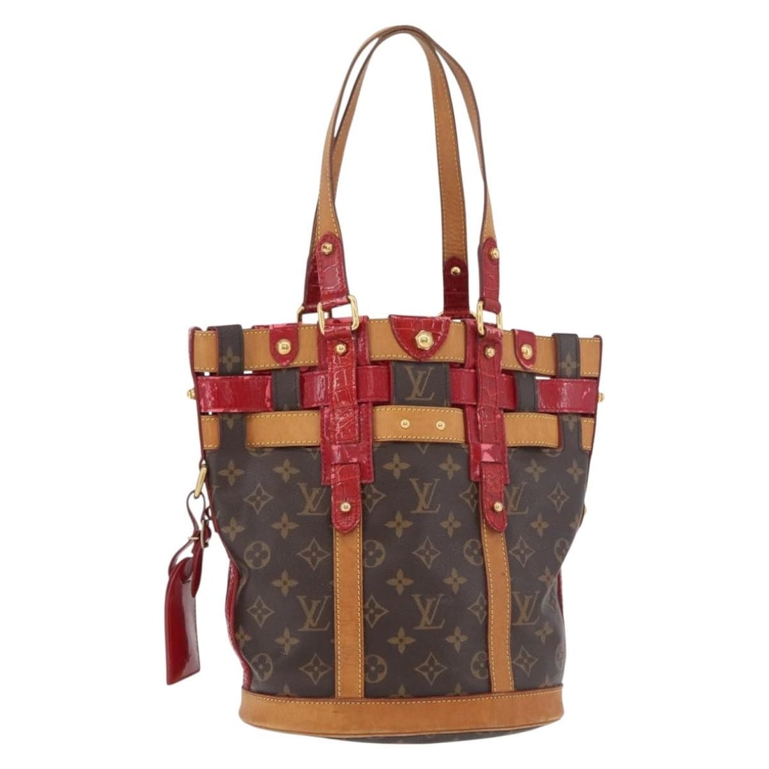 Louis Vuitton M95613 Neo Bucket Tote in Monogram Canvas: Louis Vuitton M95613 Neo Bucket Tote in Monogram Canvas Louis Vuitton Monogram Ruby Neo bucket tote bag, crafted from Monogram Canvas and made in France. The bag measures approximately W24 cm x H29 cm