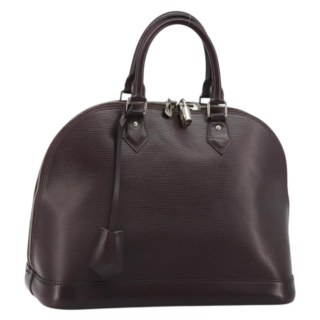Louis Vuitton M5280K Alma Epi Leather Handbag Cassis Purple: Louis Vuitton M5280K Alma Epi Leather Handbag Cassis Purple Louis Vuitton Epi Alma handbag in Purple/Cassis, made in France from Epi leather. This women's handbag comes with a padlock, two keys, and a