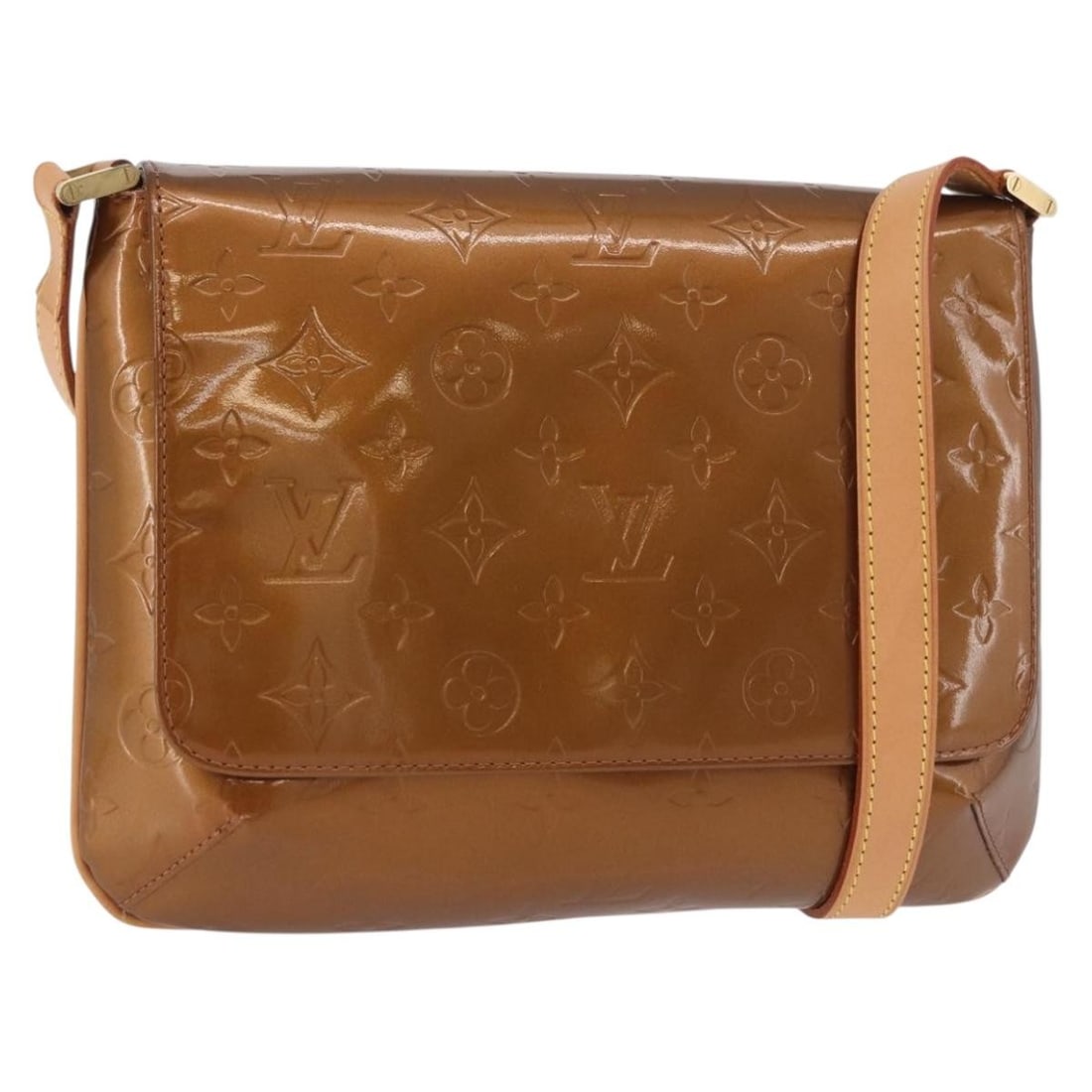 Louis Vuitton M91124 Thompson Street shoulder bag bronze patent leather: Louis Vuitton M91124 Thompson Street shoulder bag bronze patent leather Louis Vuitton Monogram Vernis Thompson Street shoulder bag in bronze patent leather, made in Spain. The bag measures approximate