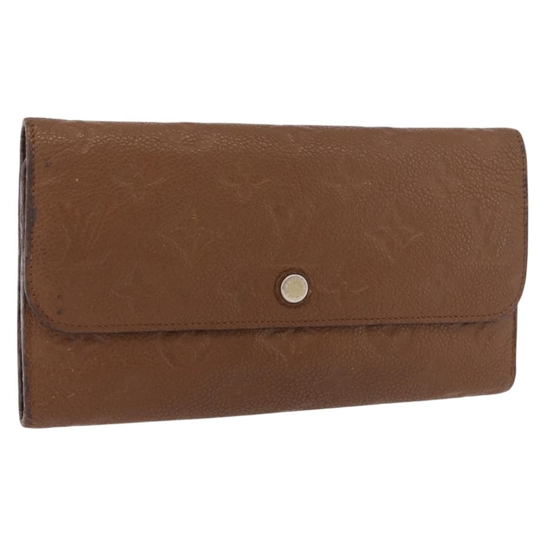 Louis Vuitton Portefeuille Virtuose Brown Empreinte Leather Long Wallet: Louis Vuitton Portefeuille Virtuose Brown Empreinte Leather Long Wallet Louis Vuitton Portefeuille Virtuose long wallet in brown Monogram Empreinte leather, made in Spain. The wallet measures approxim