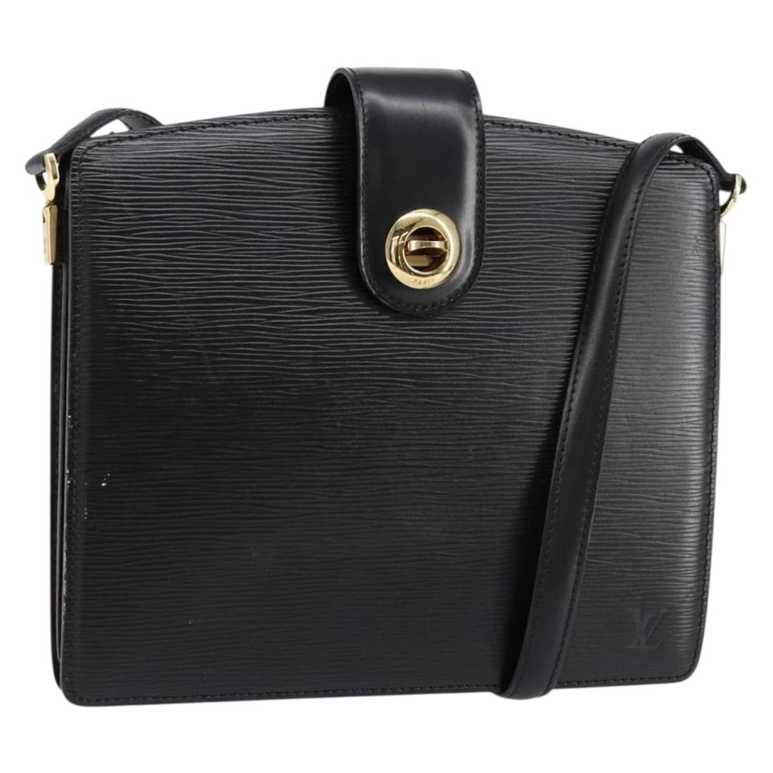 Louis Vuitton Capuchin M52342 Black Epi Leather Shoulder Bag: Louis Vuitton Capuchin M52342 Black Epi Leather Shoulder Bag Louis Vuitton Epi Capuchin shoulder bag in black Epi leather. Made in France, this bag features a shoulder strap with an approximate drop o