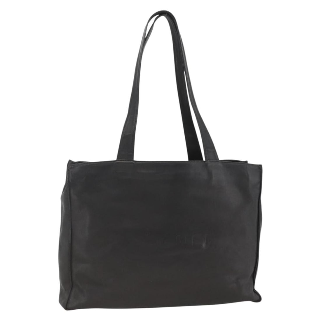 Black Leather Tote Bag CHANEL CC Made in France: Black Leather Tote Bag CHANEL CC Made in France Black leather tote bag made in France. The item is identified as a CHANEL tote bag with serial number 5306800. It is offered without the original box or