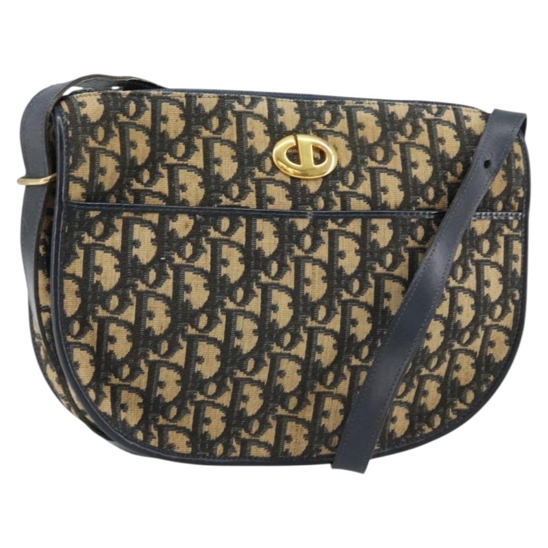 Christian Dior Navy Gold Trotter Canvas Shoulder Bag Auth: Christian Dior Navy Gold Trotter Canvas Shoulder Bag Auth Introducing the Christian Dior Trotter Canvas Shoulder Bag, a stylish accessory that merges luxury with practicality. This bag, crafted in Fra