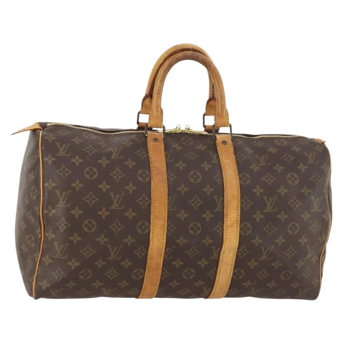 Louis Vuitton Keepall 45 Monogram Canvas Boston Bag M41428: Louis Vuitton Keepall 45 Monogram Canvas Boston Bag M41428 Louis Vuitton Keepall 45 Boston bag in Monogram canvas, made in France. This women's bag is offered without the original box or dust bag; onl