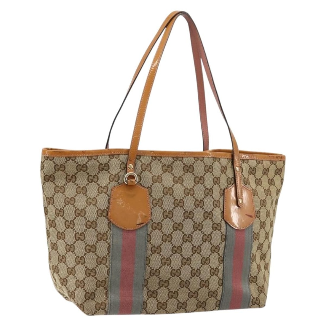 Gucci Sherry Line GG Canvas Tote 211971 Beige Gold: Gucci Sherry Line GG Canvas Tote 211971 Beige Gold This Gucci GG Canvas Sherry Line tote bag features a beige and gold exterior crafted from signature GG canvas. Made in Italy, the bag is designed for