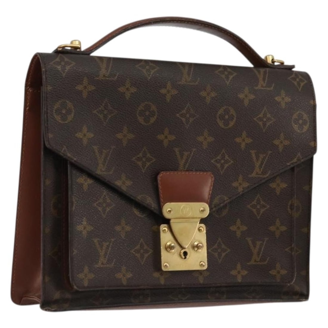 Louis Vuitton Monceau 28 Monogram Canvas Handbag M51185: Louis Vuitton Monceau 28 Monogram Canvas Handbag M51185 Louis Vuitton Monceau 28 hand bag in Monogram Canvas with Monogram colorway. This pre-owned bag is made in France and identified by product no. 